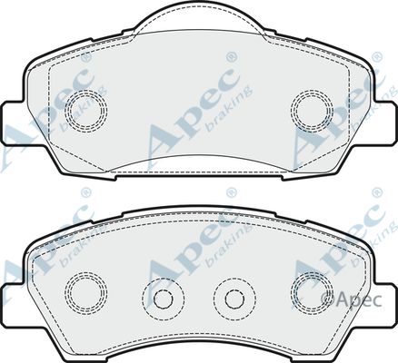 APEC BRAKING Комплект тормозных колодок, дисковый тормоз PAD1937